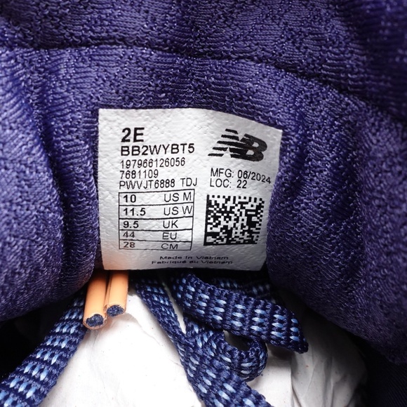 NEW Men's New Balance TWO WXY V5 Basketball Shoe BB2WYBT5 NB Navy - Picture 7 of 7